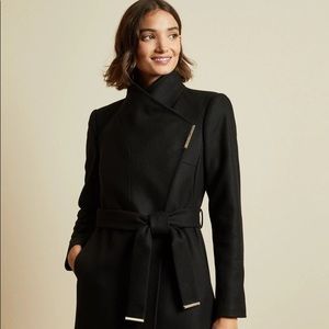 BNWT Ted Baker ”Gwynith” wool/cashmere coat- Black